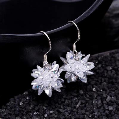 Koreanische Kristall Eisblumen Ohrringe: Einzigartiges, Schlichtes, Frisches, Vielseitiges, Trendiges Damenaccessoire.