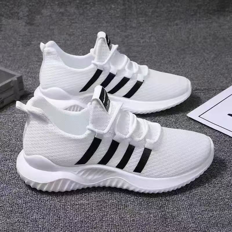 A spring breathable couple running shoes men's white shoes fashion trend casual shoes sports men's shoes