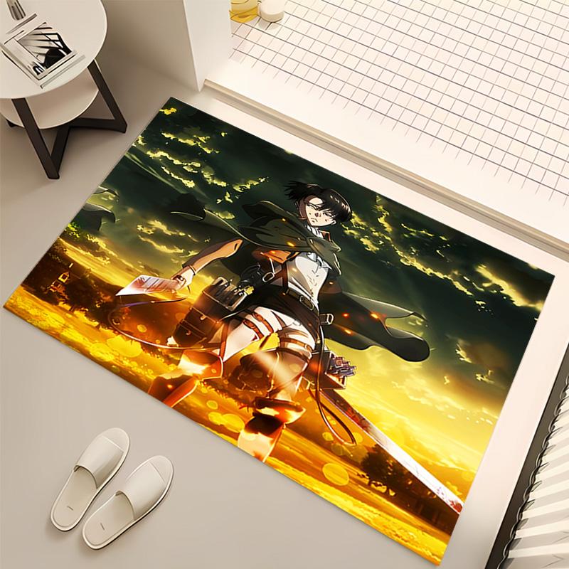 1pc Attack on Titan2 Print Area Rug - Soft, Washable Non-Slip Indoor Mat, Living Room, Home Office Decorative Rug,Office Decorative