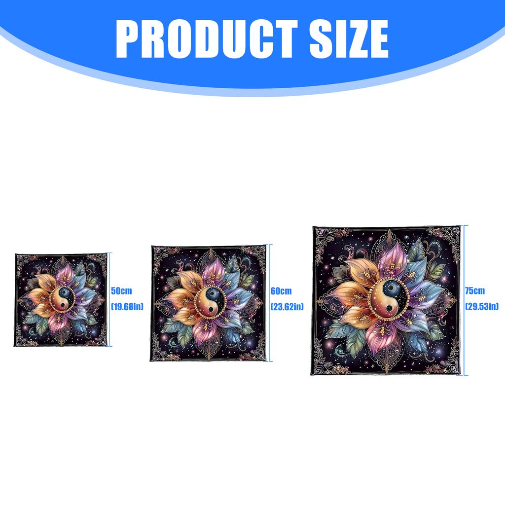 Tarots Tablecloth Altars Cloth Flower Disk Astrology Tablecloth Divinations Card Cloth Tapestry Wall Decoration