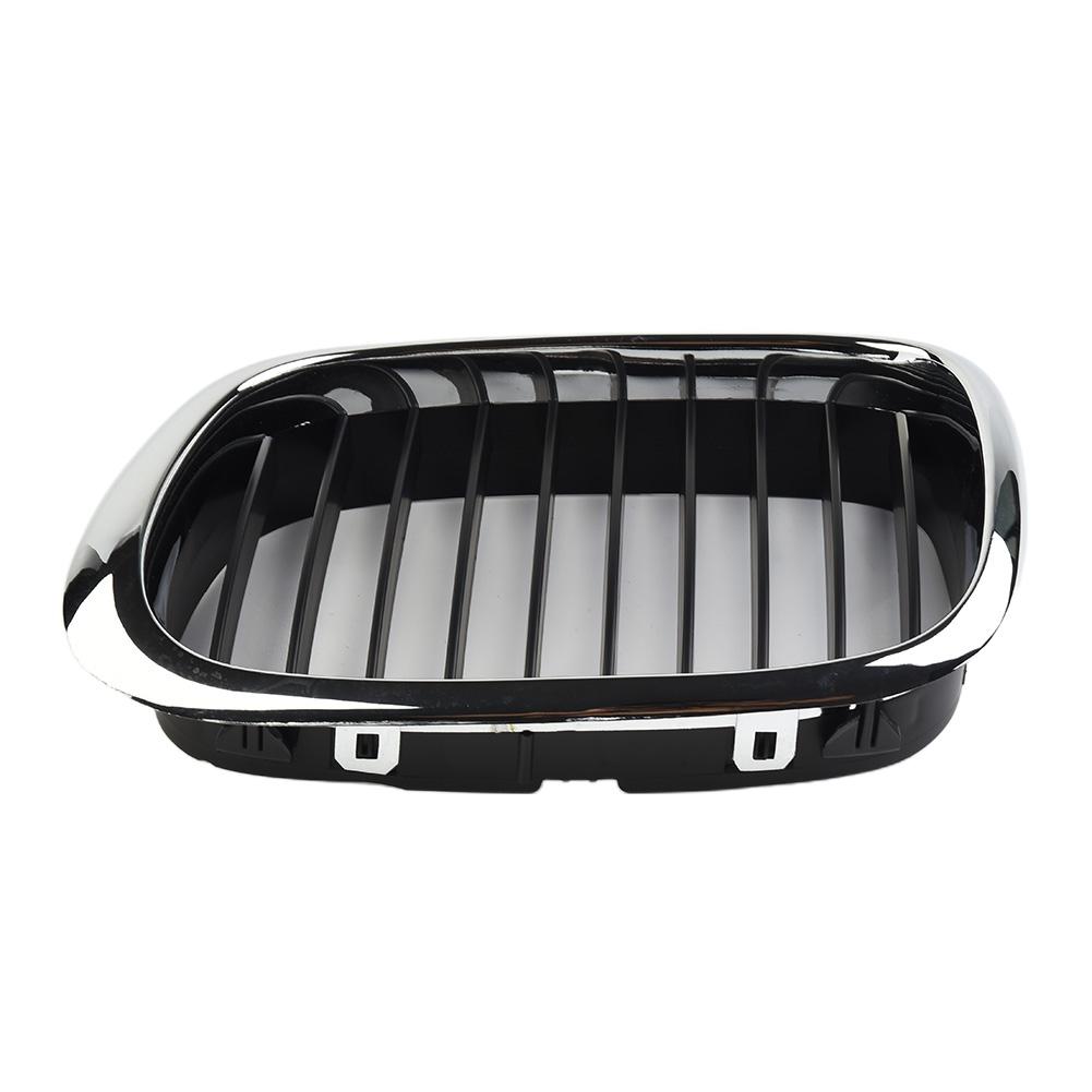 1 Paar Kühlergrills für BMW E39 5er Serie 525 530 535 540 M5 1998-2003 Front Chrom Schwarz Kühlergrill Ersatz Auto Außen Teile
