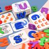 Numbers, Letters, Cognitive Matching Cards, Children'S Early Education Three-Dimensional Double-Sided English Word Puzzle Educational Toys