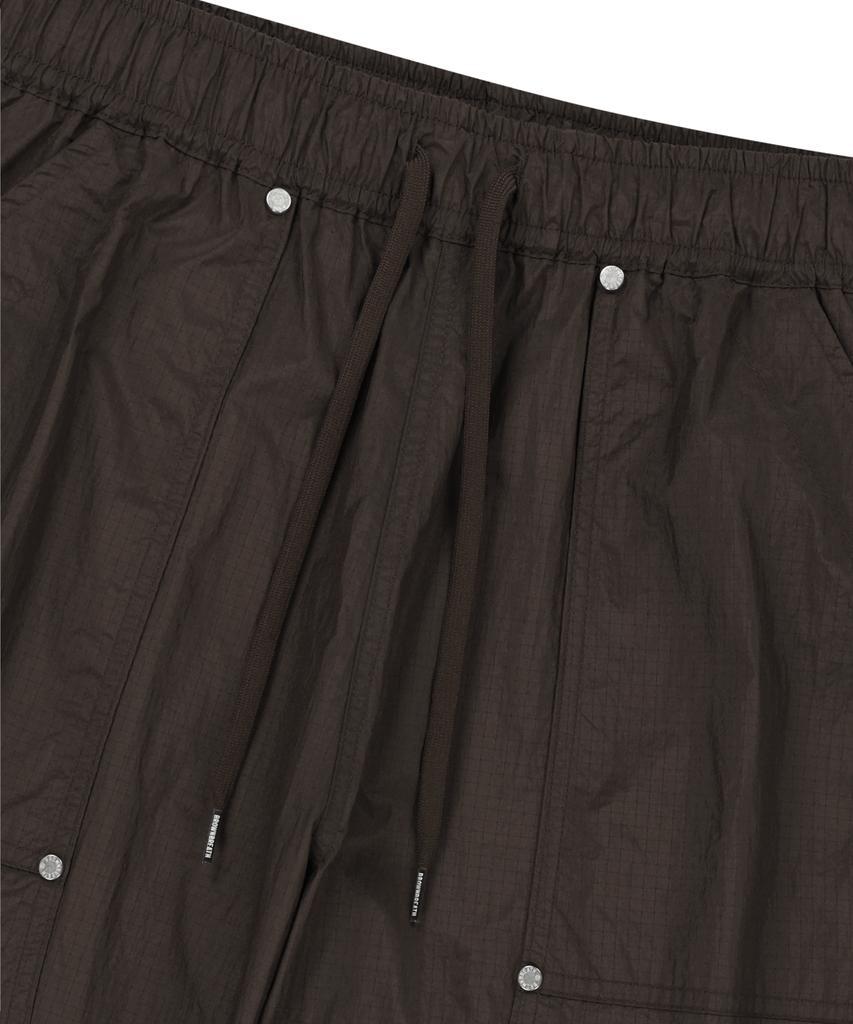 BROWNBREATH Tag Double Knee Nylon Pants - Brown