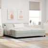 Lit à ressort vidaXL avec matelas Gris clair 200x200 cm Velours 3339194