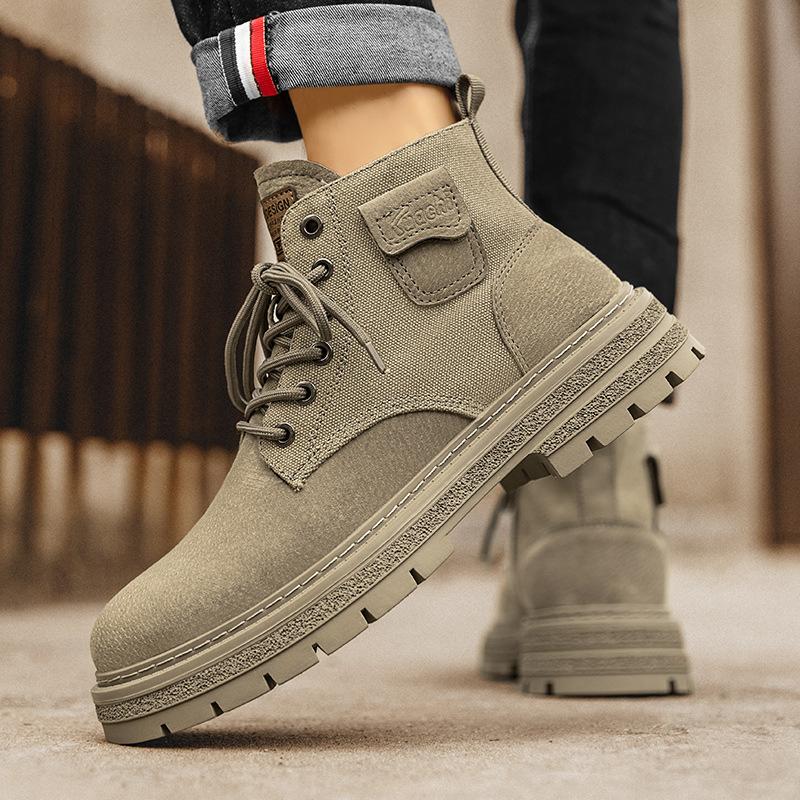 Martin boots men's 2025 new autumn winter british retro men's athleisure high-top cargo boots men