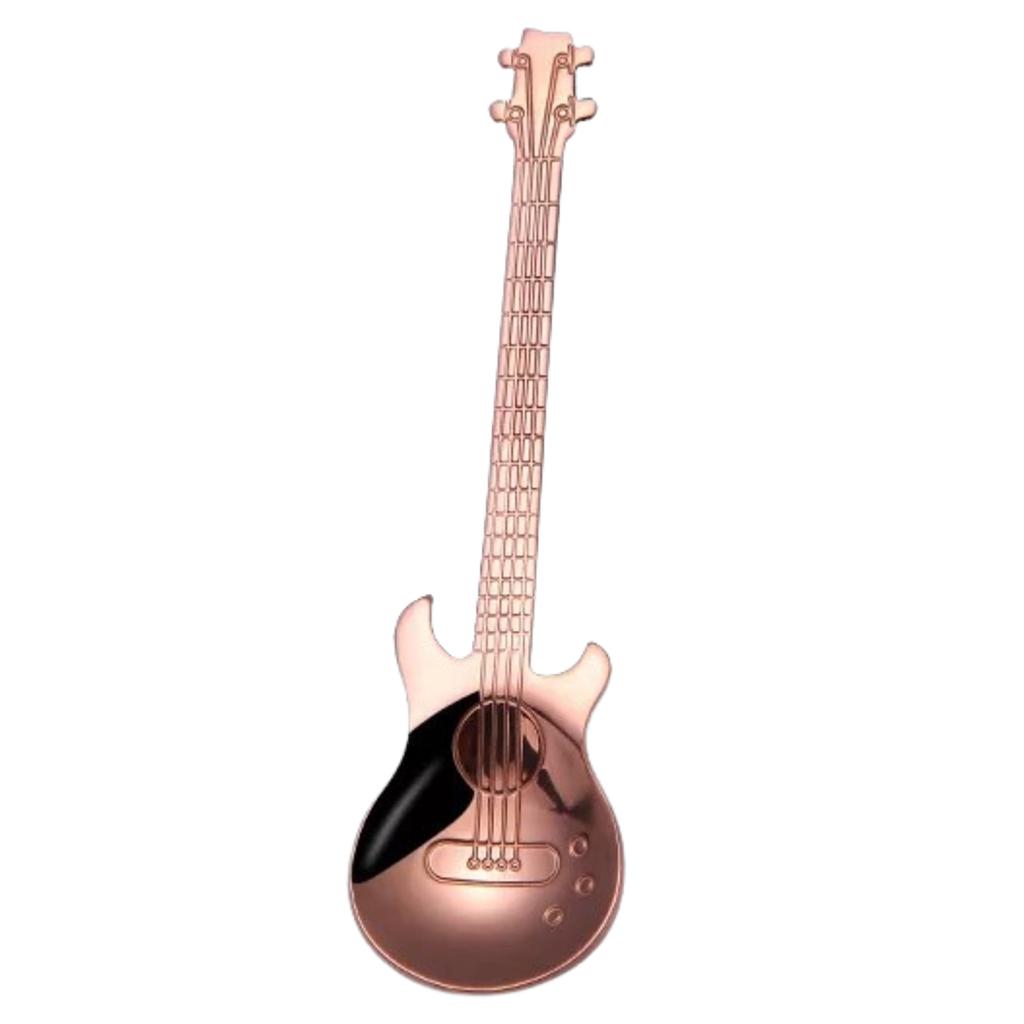 Guitar Coffee Spoon Stainless Steel Dessert Ice Cream Spoon Tea Spoon Coffee Accessories Rainbow Flatware Drinking Tools