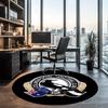 AFL Printed Round Rug Carpet Chair Rug Area Rug Entryway Doormats,for Office Chair Living Room Bedroom Kitchen Room.
