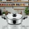 24cm Pot with Water and Health Made In Includes Original Tag J-kitchens Double-Handled Function, Gas/IH Compatible, Japan,