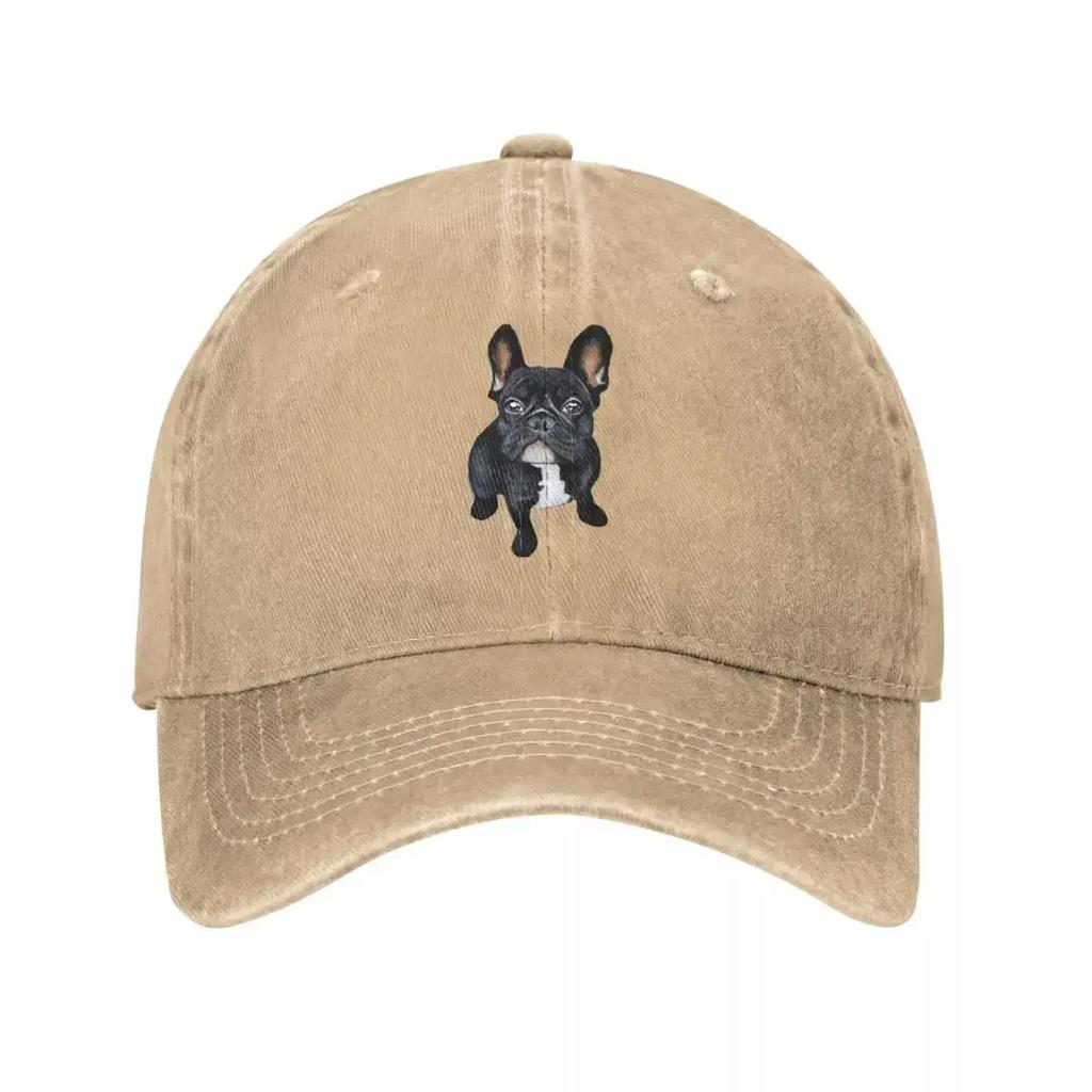 Roztomilá Francouzský Buldoček Praná Baseballová Čepice Frenchie Pes Ležérní Hip Hop Táta Kšiltovka Letní FeUnisex Unisex Ochrana proti Slunci Baseballové Čepice