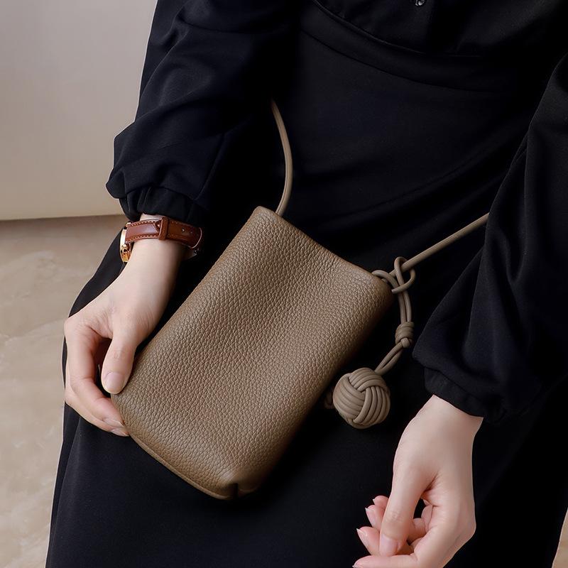 

New Genuine Leather Crossbody Bag, Women s Bag, Top Layer Cowhide, Vertical Waist Bag, Mini Small Bag, Luggage and Bag