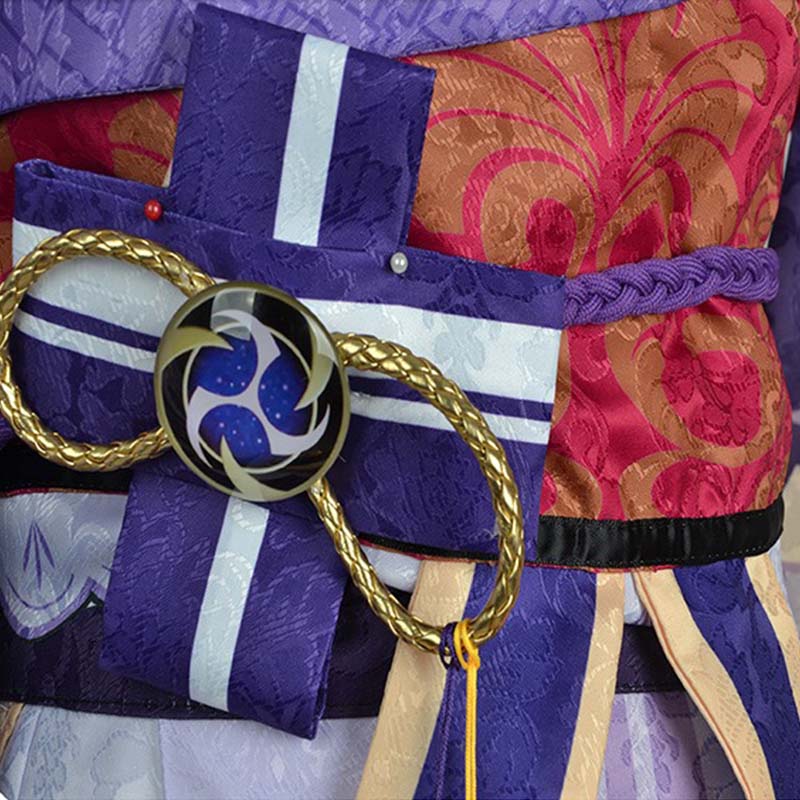 Raiden Shogun Cosplay Kostüm Baal Outfits Raiden Mei Vollständiges Set Kleid Kopfbedeckung Für Anime Expo