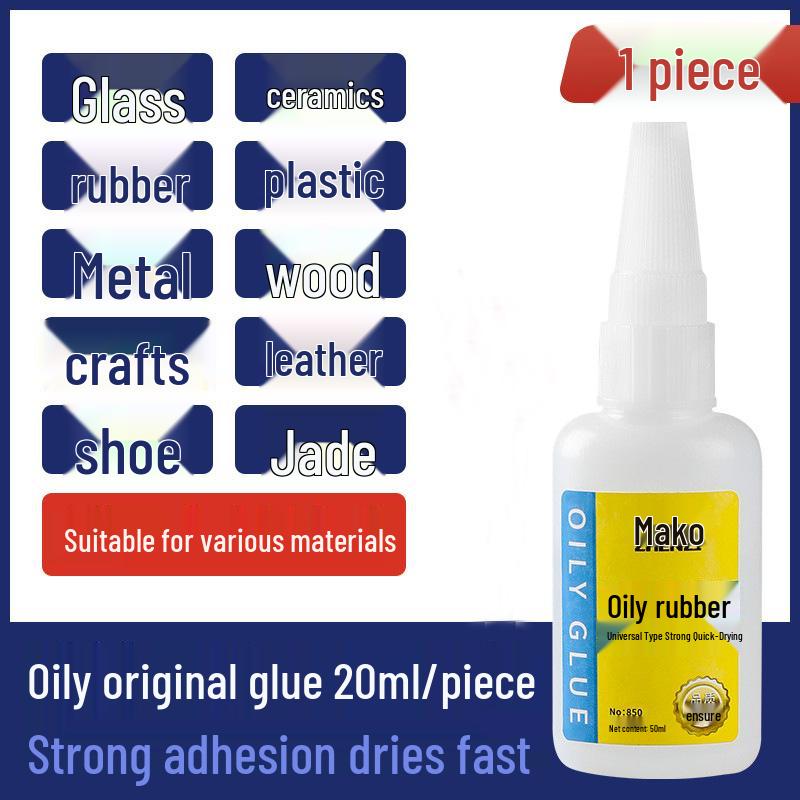 

Масляный суперклей: Универсальный и водонепроницаемый для ремонта пластика, обуви, шин и электрооборудования.