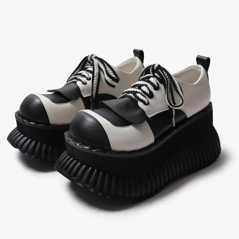 Fashion Platform Mary Jane Shoes Fashion Girls Shallow Buckle Women Casual Pumps Ladies Elegant Thick High Heel Lolita Shoes Loafers