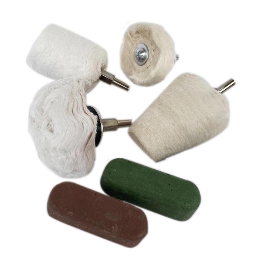 10 Buffing Pad Polishing Wheel Kits, Included Rouge Compound, Cone, Column, Mushroom, Grinding