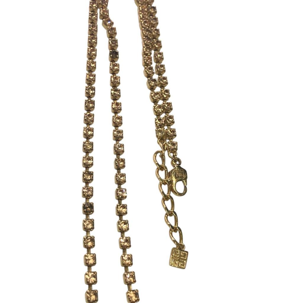 Used GIVENCHY Givenchy Necklace 4G Logo Pendant Gold Chain Vintage Old Retro Antique Brand Accessory Women's Jewelry Accessory Choker