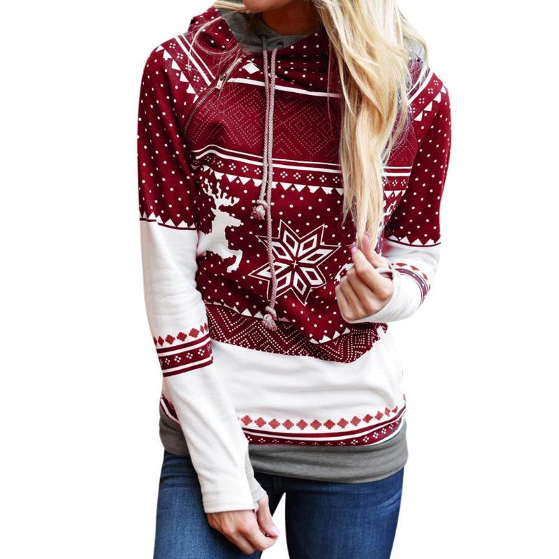 VEZFAA Women s Fashion Casual Long Sleeve Hooded Hoodies Sweatshirts S красный 1270₽