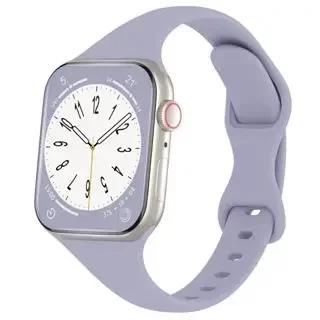 Dünnes Silikonarmband für Apple Watch 40 mm 44 mm 45 mm 41 mm 38 mm 42 mm, einfarbiges Armband für IWatch Serie 1 2 3 4 5 6 SE 7