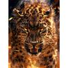 5d DIY Diamond Painting Cross Stitch Animal Flame Leopard Diamond Embroidery Mosaic Full Round Drill Home Decor Arts