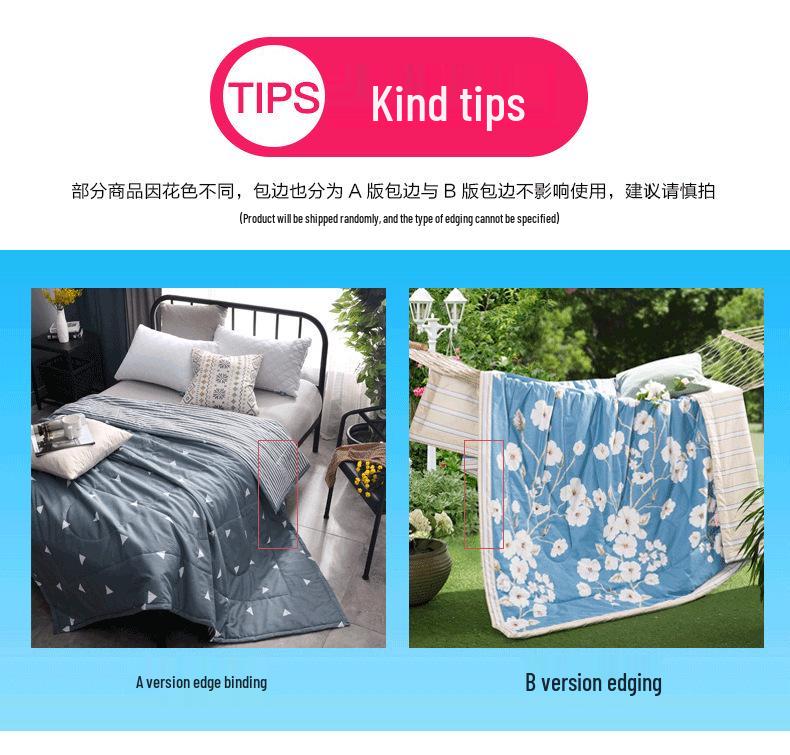 Washable Cotton Summer Quilt: Lightweight Air Conditioning Blanket for All Seasons, Available for Kids and Adults