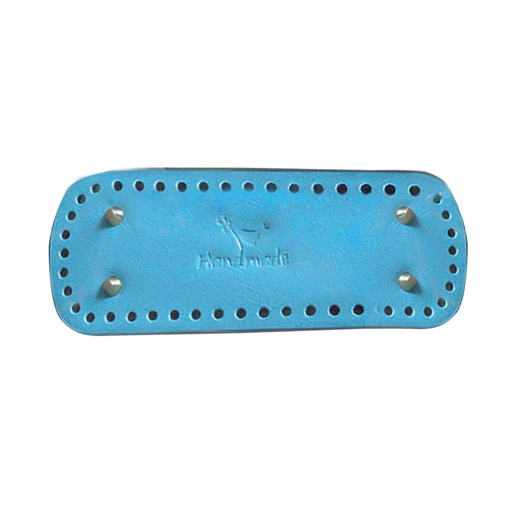 Oval Round Bags Bottom Leather Bag Base with 44 Holes Nail-Bottom Shaper Pad for DIY Crossbody Shoulder Bag Knitted Bag