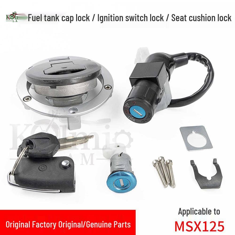 

Honda MSX125 (2016-2018) 4-Pin Ignition Lock Set: Includes Vehicle Lock & Fuel Tank Cap 970