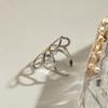 Wanxing Retro Flower Design Gold & Silver Adjustable Open Ring