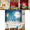 Festive Christmas Gift Boxes In Snow Shower Curtain Waterproof Fabric With Hooks