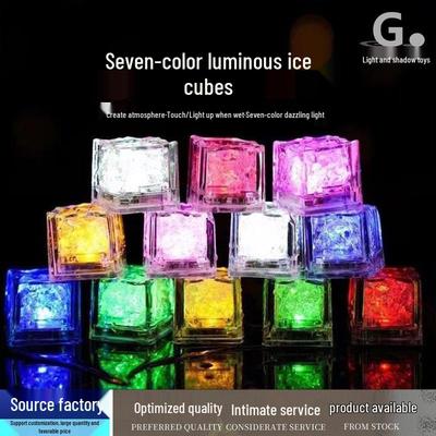 Colorful LED Ice Cubes: Flashing Water-Activated Lights for Parties