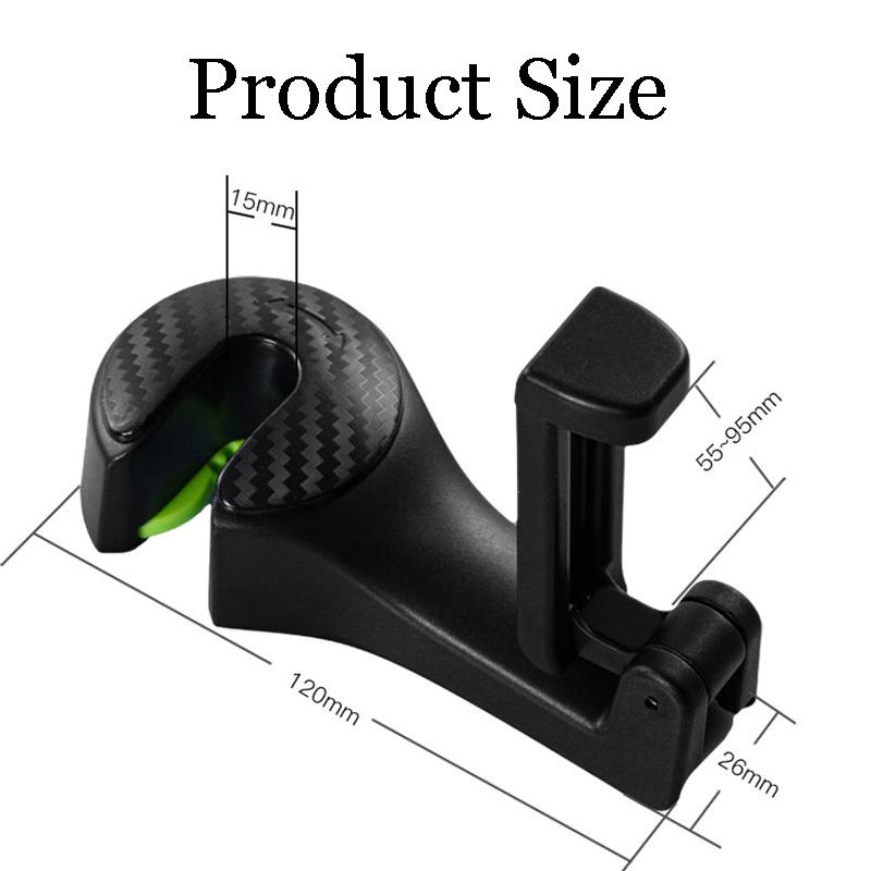 2 In 1 Car Headrest Hook with Phone Holder Seat Back Hanger for Bag Handbag Purse Grocery Cloth Car Phone Holder Car