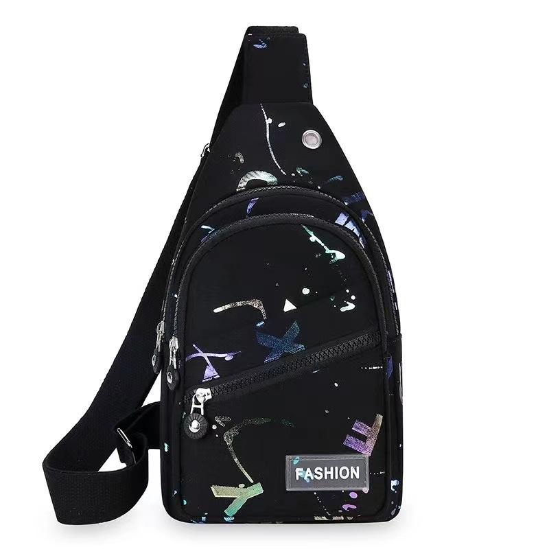 Mini Brusttasche für Damen Mode Print Crossbody Sling Rucksack Leichte Lässige Umhängetasche Große Kapazität Reise Tagesrucksack