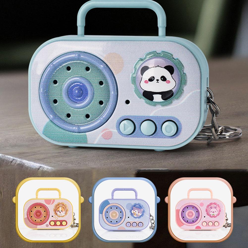 Porte-clés Pendentif Enregistreur Rétro Nouveau Mini Radio Amusante Enregistrement Boîte Jouet Jouet Enregistreur Cadeau Mini Enfantr P8A8