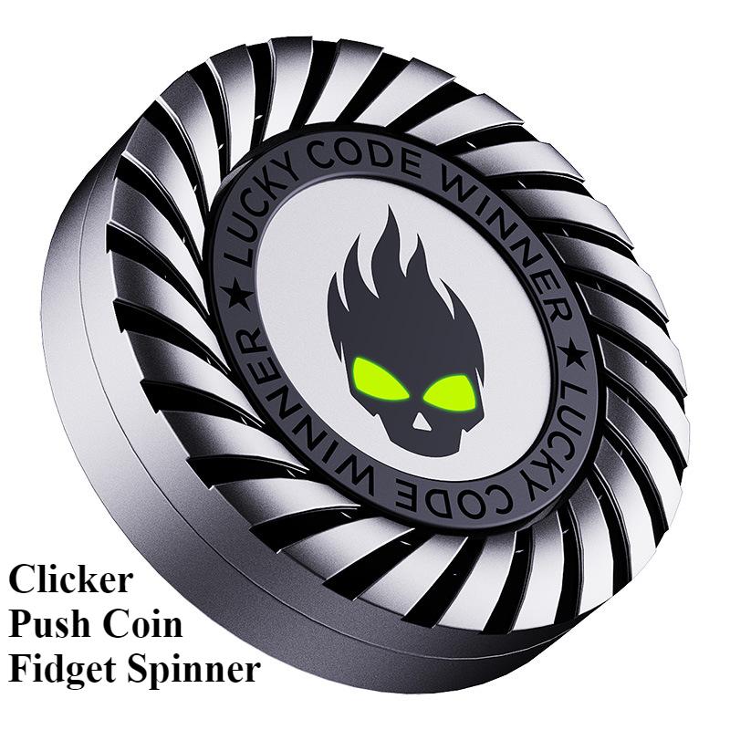 Luminous Fidget Spinner Metal Magnetic Push Coin Edc Relieve Stress Relief Toy Glowing Hand Spinning Top Tip Antistresse Adults