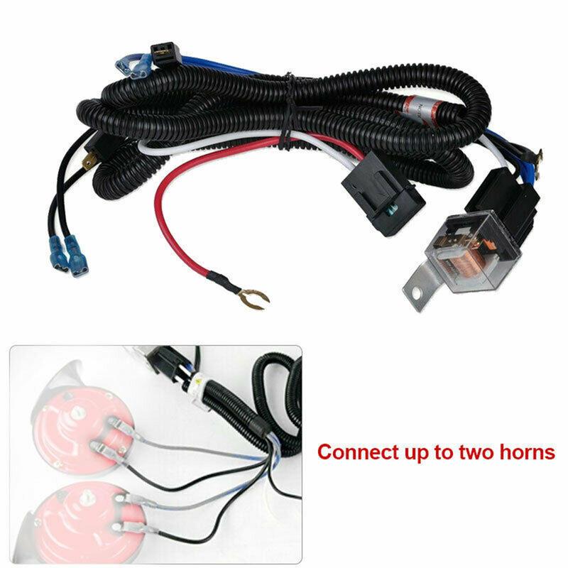 Car Horn Wiring Harness Relay Kit for Vehicle Truck Car Grille Mount, Easy to