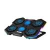 Dual USB Port RGB Gaming Notebook Cooler Six-Fan Radiator Cooling Pad with Base Bracket for 15.6\"-17\" Inch Laptops In Stock