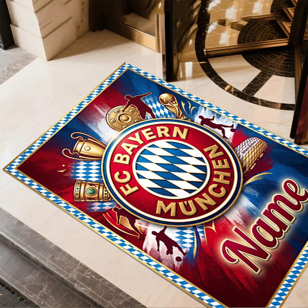 Bayern Munich Fire Art Floor Mat Perfect for Balcony Study room Kitchen Hallway Antislip Carpet Decorate Offices Spiritual Gift