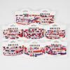 6PCS Multipurpose Beaded Bracelets Independence Day Party Gifts With Star Pendants Daily Casual Use Stylish Outfits