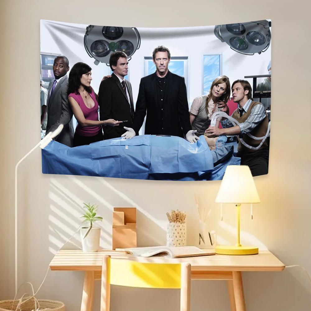 House The Doctor Tapestry Classic TV Home Decor Wall Hanging Coverings For Bedroom Dorm Living Room Background Cloth Fans Gift