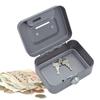 Portable Small Lock Box Security Safe Lock Boxes Mini Metal Cash Box Money Bank Metal Coin Bank Security Box Sturdy Cash Box