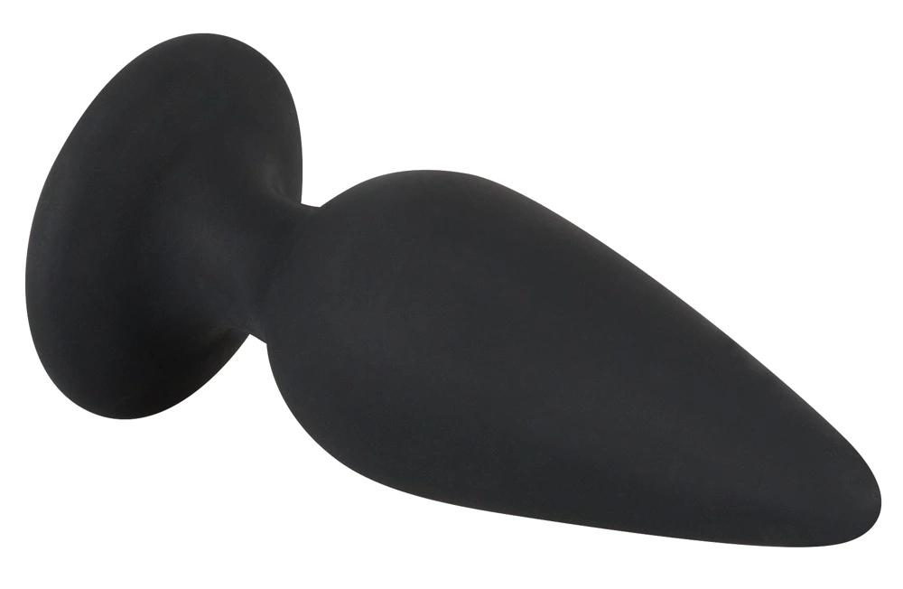 Heavy Medium Tapered Anal Plug (8.9cm) - Black Velvets