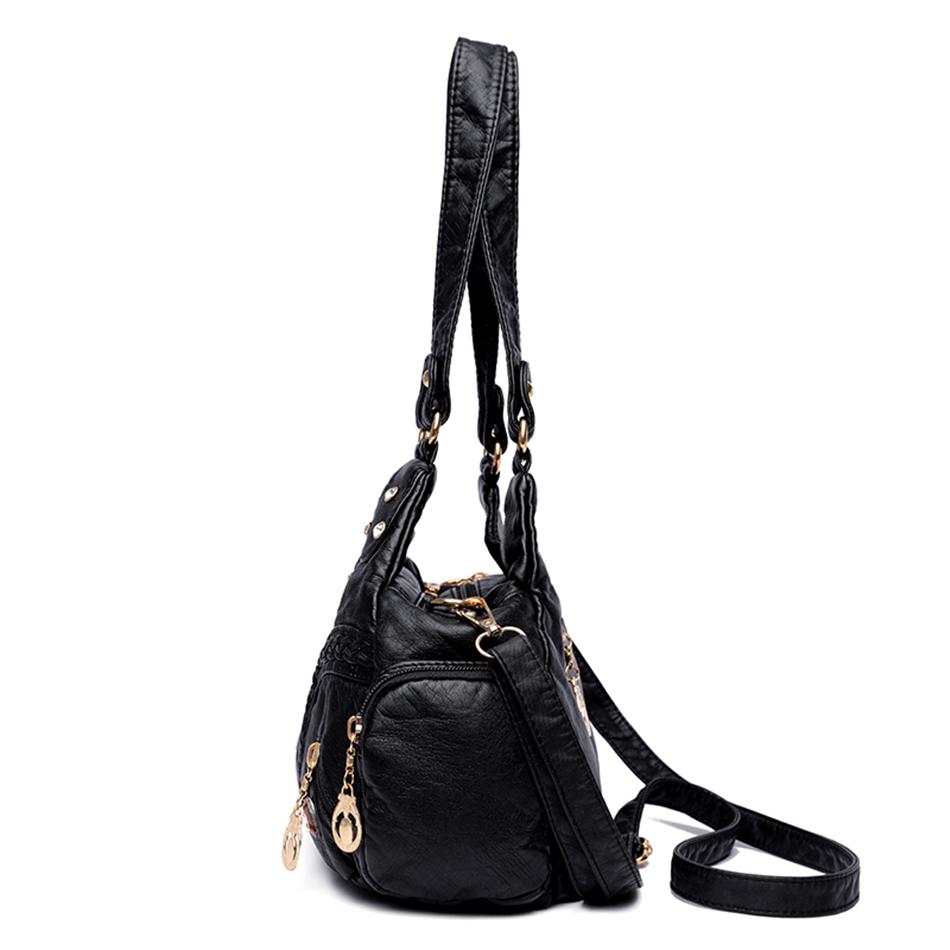 Leather Casual Crossbody Bags for Women 2024 Ladies Luxury Designer Tote Handbag Top-Handle High Quality Shoulder Bag