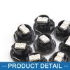 A ABSOPRO 5050 Car T4.7 LED Wedge Dashboard Panel Light Bulb Plastic Midori (Set of 8)