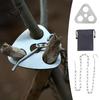 Campfire Tripod Plate Board with Chain, Turn Branches Into Tripod, Stainless Corrosion-resistant Accessory Steel Support Plate, Portable Cooking