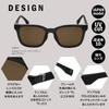Police Men's Polarized Sunglasses Square Frame SPLT72J 534ALP Shiny Dark Gray Brown Lenses