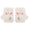 Winter Cute Cat Soft Plush Thick Warm Mittens Faux Rabbit Hair Gloves Half Finger
