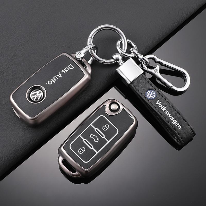 Pentru VOLKSWAGEN VW Carcasă Cover Shell din Piele pentru Cheie Auto Remote Pentru Volkswagen VW Polo Golf Passat Tiguan Beetle Caddy T5 Up Eos Keych