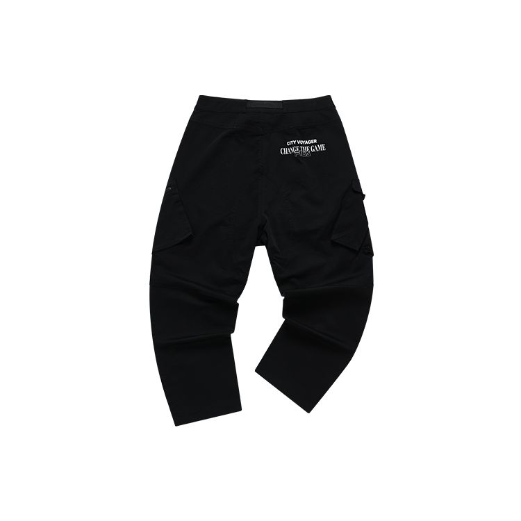Fila Fusion Solid Color Woven Cargo Pants Men pants Deep-Black T11M211806FBK