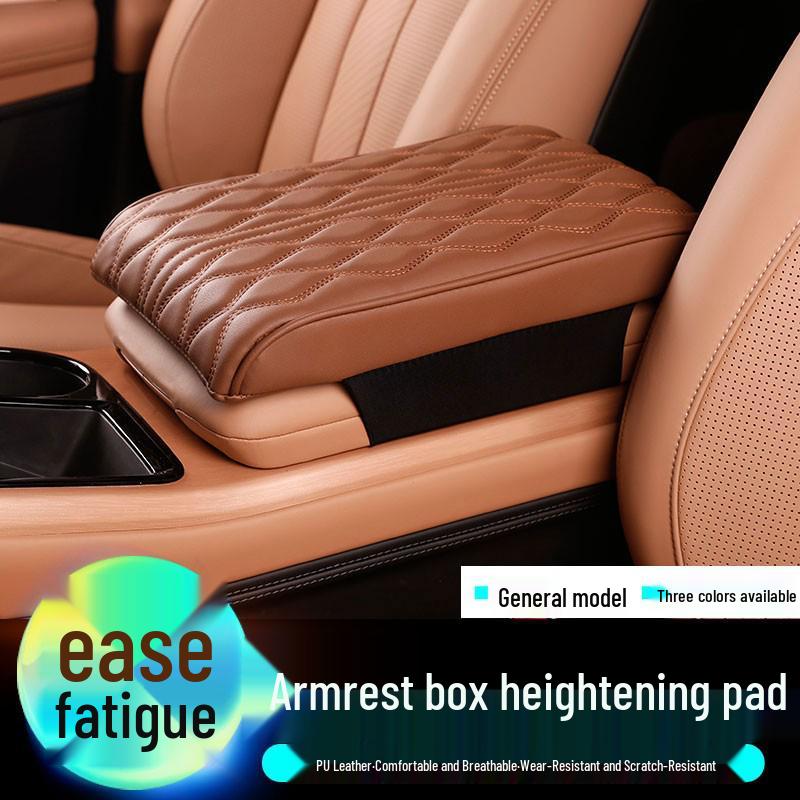 Universal Memory Foam Car Armrest Pad with Height Boost