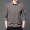 New Men T Shirt Polo Shirt Long Sleeve Autumn Casual Turn Down Collar Printed Fashion Business Outdoor Basic Men Top