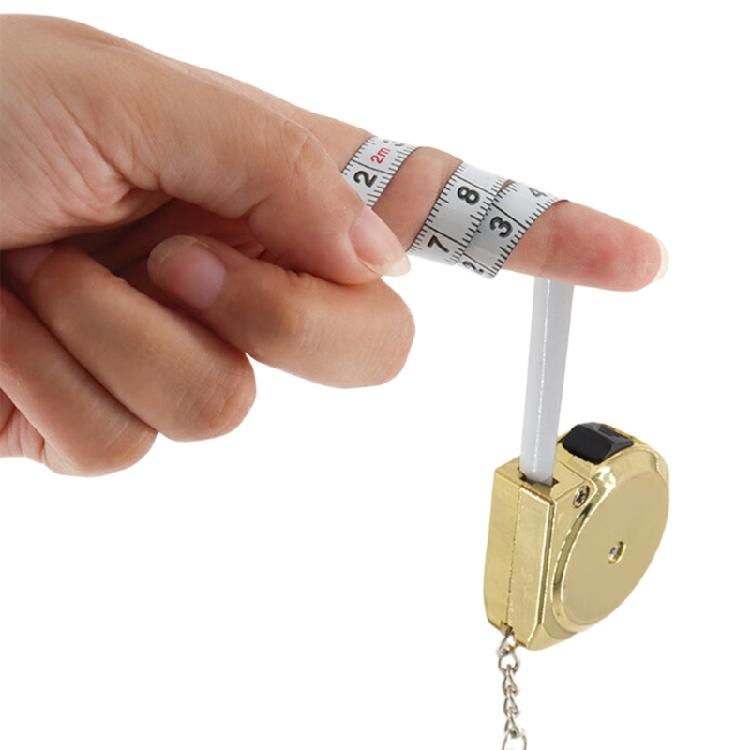 40g Kohlenstoffstahl Maßband 2M Länge Schlüsselanhänger Design für Möbelkauf Autozubehör Genaue Messungen