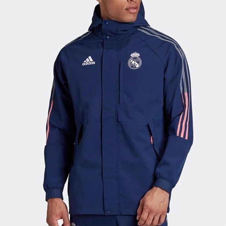 adidas Jackets Men's Dark Blue Hooded Moderate Other FR3878